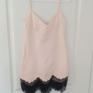 Pink Lace trimmed dress